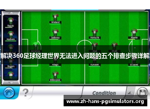 解决360足球经理世界无法进入问题的五个排查步骤详解