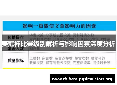 美冠杯比赛级别解析与影响因素深度分析 美冠杯比赛级别解析与影响因素深度分析